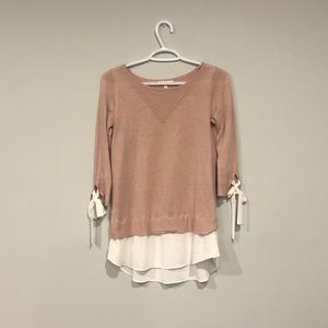 RW&CO Camber & Grace Dusty Pink Long-Sleeve Blouse